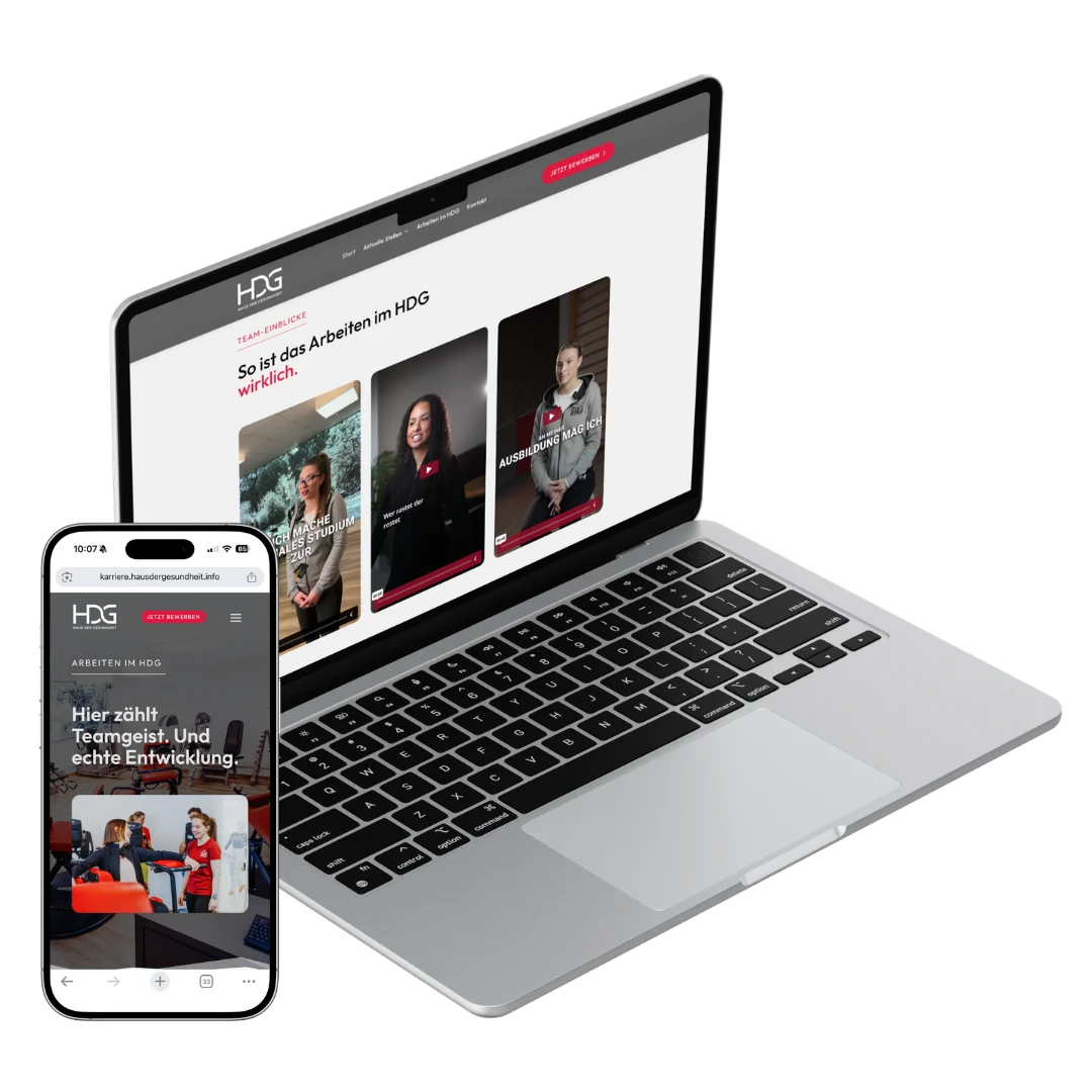 Karriere-Website der Haus der Gesundheit gGmbH, umgesetzt von Vorländer & friends