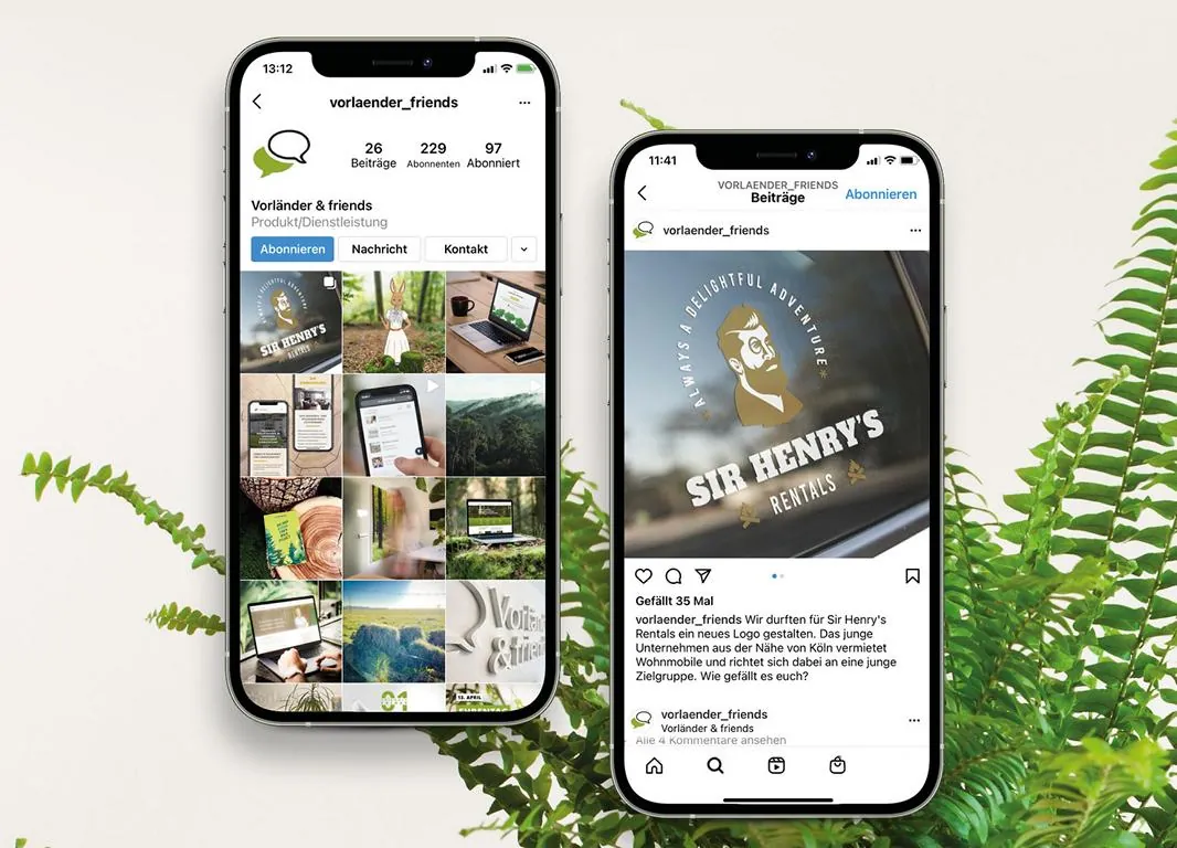 Der Instagram-Account von Vorländer & friends