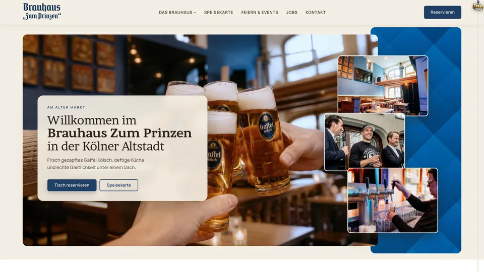 Startseite von zum-prinzen.com